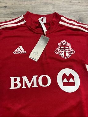 adidas Red Toronto FC Training Top with White Accents